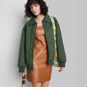 • Wild Fable Quilted Bomber Jacket Coat •